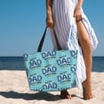 thumbnail image 5 of Large Beach Bags Water-resistant Sandproof - Best Dad Ever Cute Beach Tote Bags for Women with Zipper, 5 of 6