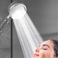 thumbnail image 3 of HengDidi 4-Speed Turbocharged Filter Showerhead with Rainfall Spray - Pressure-Boosting ABS Shower Head, 125mm Large Panel & Self-Cleaning Nozzles for Spa-Like Shower Experience, 3 of 8