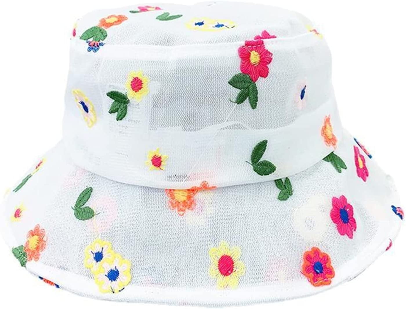 DanceeMangoo Floral Korean Bucket Hat Cottagecore Mesh Hat Y2K Hat Lace  Ruffle Cute Hats for Women Emo Accessories Preppy Trendy Stuff