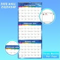 thumbnail image 6 of Clearance Under 5$ Home Calendar, FNGZ 2025 Wall Calendar 3 Month Wall Calendar Display (Folded in a Month) Dec.2025 Jan.2026 11" X 26" 3 Month Calendar Blue, 6 of 6