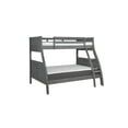 thumbnail image 3 of Powell Driscoll Kids Wood Twin over Full Bunk Bed with Built-in Ladder, Gray, 3 of 12