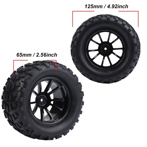 Dilwe 1/10 Roues RC, Accessoires de Voiture télécommandés 1/10 Roue