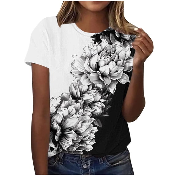 My Orders Cute Summer Tops for Women Floral Workout T Shirts Loose Slim Fit Tees for Women Women Fashion Tops Summer Previous Orders