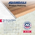 thumbnail image 3 of Overlap Edging (36" x 2" Wide x 5/16" Overlap, Red Oak), 3 of 6