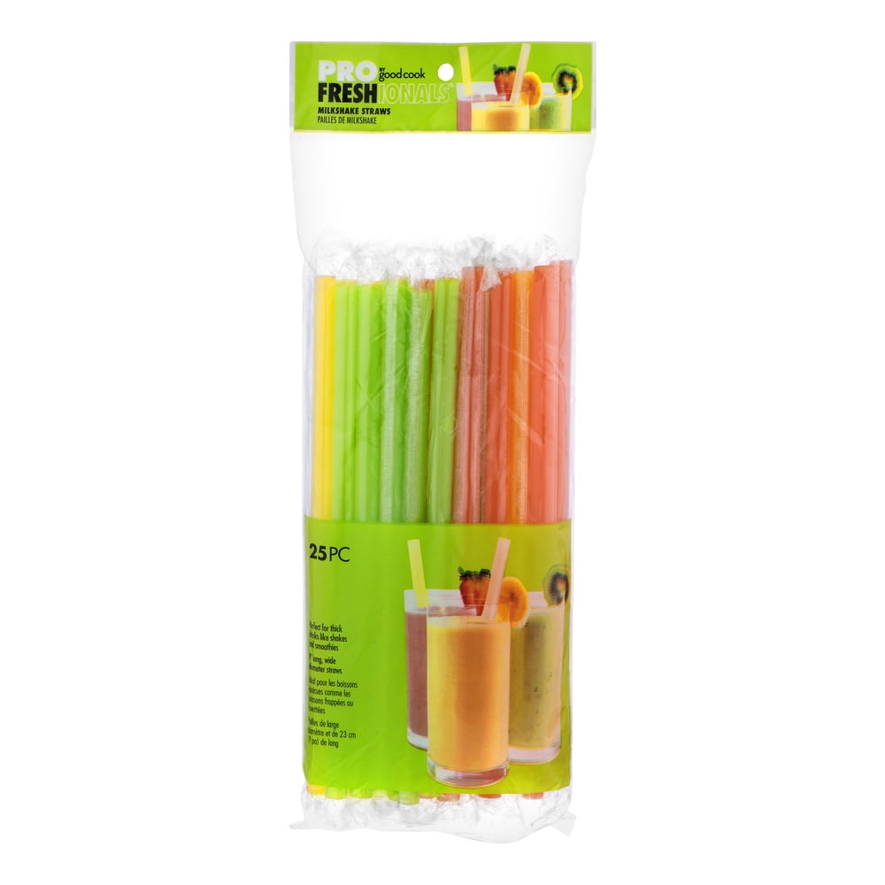 PROfreshionals Milkshake Straws, 25Piece
