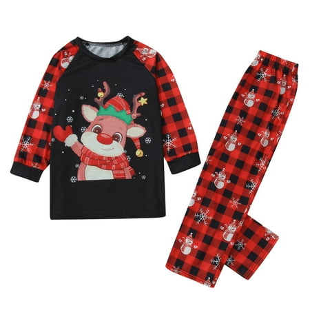 

Christmas Pajamas for Family Parent-Child Outfit Winter Fall Matching Pjs Xmas Print Plaid Holiday Sleepwear Plaid Plaid Pjs Pajama Sets