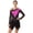 Hot Pink, variant on Figure Ice Skating Dress Women Off Shoulder Long Sleeve Dance Competition Gymnastics Leotard Dress Dark Green XXL