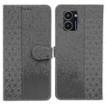 thumbnail image 1 of For Hmd Pulse Pro/pulse+/pulse Case Magnetic Clasp Four-leaf Clover Leather Phone Cover - Black, 1 of 5