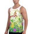 thumbnail image 2 of Easygdp Plants and Insects Men's Tank Top, Sleeveless Muscle T Shirts, Breathable, Quick-Dry, Loose for Gym, Running, Fitness - Small, 2 of 9