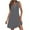 Gray, variant on New Summer Fashion Dresses for Womens 2025 Plus Size Sexy Solid Color Sleeveless V-Neck Dress