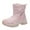 Pink, variant on Zshosam Boots for Girls Boys Snow Boots Waterproof Slip Resistant Mid Calf Lining Outdoor Winter Shoes for Little/Big Kids Size 2,(Pink Big Kids 2)