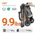 thumbnail image 6 of Mamazing Ultra Air X Lightweight Baby Stroller for Airplane Travel, 9.9 lbs, Ultra-Compact, Light & Strong, Age Group: Infant, Single, Brown, 6 of 9
