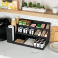 thumbnail image 2 of Mind Reader Cup and Condiment Station, Countertop Organizer, Coffee Bar, Kitchen, Stirrers, Black, 2 of 7
