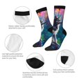 thumbnail image 4 of Balery Colorful Plant Wolf Calcetas Largas con Estampado para Hombre y Mujer – Suaves y Transpirables, Talla Única (US 5-11), 4 of 6