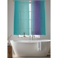 thumbnail image 4 of Teal Purple Ombre Sheer Curtains 72 Inch Length 2 Panels Set, Modern Art Abstract Aesthetics Voile Window Treatment Rod Pocket Curtains Sheers Drapes for Bedroom/Living Room/Kitchen 52"x72"x2, 4 of 7