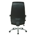 thumbnail image 4 of Office Star Products Black Bonded Leather Executive Chair with Padded Polished Aluminum Arms and Chrome Base, 4 of 9