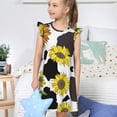 thumbnail image 4 of Fotbe Sunflowers Country Vestido de Dormir para Niñas de 3 a 10 Años, Mangas Cortas, Estilo Princesa, Pijama Camisón con Mangas Voladas-Medium, 4 of 6
