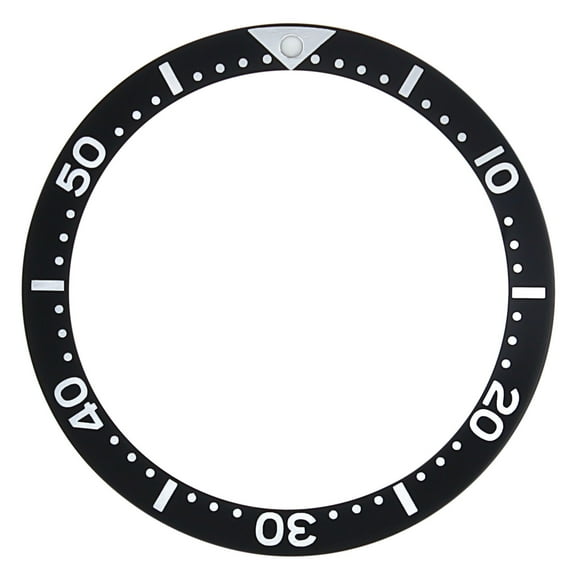 BEZEL INSERT FOR SEIKO 7002,6309,SKX007K2,7S26-0020 DIVER AUTOMATIC WATCH BLACK