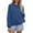 Blue, variant on ManxiVoo Women's Cowl Neck Relaxed Fit Pullover Sweatshirt Long Sleeve Minimalist Comfort Fall Top L Size Black