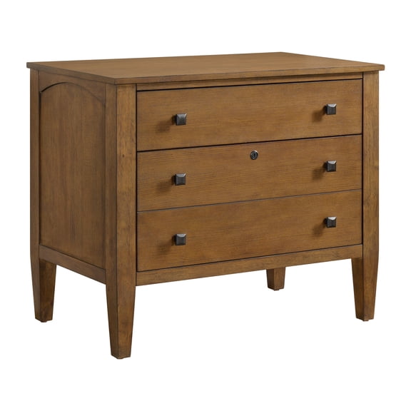Picket House Furnishings Beth File Cabinet in Brown Oak