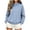 Blue-sweatshirt, variant on Kizanda Women Pullover Mock Neck Sweatshirt Dots Printed Loose Fit Long Sleeve Outerwear Sweatshirt with Kangaroo Pocket Baggy Workout Fall Winter Soft Stylish Top for Women XL