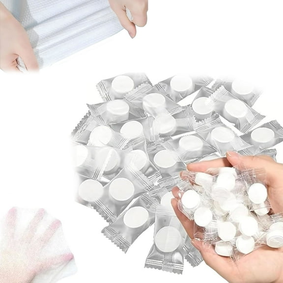Compressed Towel Tablets, Towels Expands in Water for Hotel Camping Backpacking Hiking