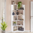 thumbnail image 5 of Tribesigns 6-Tier Corner Bookshelf, 64.9 Inch Tall Industrial Bookcase with Anti-drop Panel, 5 of 10