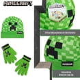 thumbnail image 3 of Set de invierno con gorro y guante Minecraft para niños y adolescentes, 3 of 7