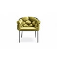 thumbnail image 2 of Limari Home Debra 18" Modern Velour Fabric and Metal Dining Chair in Green, 2 of 4