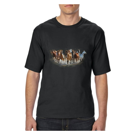 Big Men's T-Shirt - Horses Herd