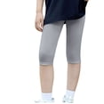 thumbnail image 2 of TIREOW Girls Capri Leggings Thin and Breathable Elastic High Waisted Leggings 3/4 Length Footless Stretchy Outerwear Leggings, 2 of 9