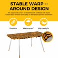 thumbnail image 4 of Yellow Black Table Cloths for 8 Foot Rectangle Tables, Modern Abstract Art Stripes Patio Waterproof Elastic Fitted Tablecloths, Washable Rectangular Table Cover for Camping, 4 of 8