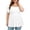 White, variant on FDGIU 2026 Summer Plus Size Square Neck Puff Sleeve Smocked Peplum Blouse, Ruffle Trim Flared Hem Casual Top