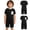 Black, variant on renvena Boys Girls Special Needs Adaptive Clothing Anti-Strip Bodysuit Zip Back Jumpsuit Autism Sensory Romper Red 6