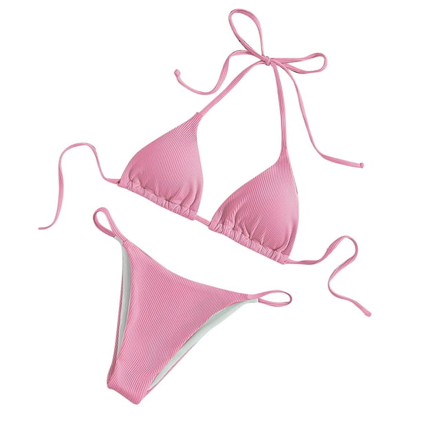 LYXSSBYX Bikinis for Women Plus Size Women Fashion Solid
