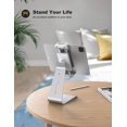 thumbnail image 2 of Support pour Tablette, Support de Tablette Réglable - Wgthhk Support pour Tablette Rotatif à 360 Degrés, Station d'Accueil pour Tablette de Bureau, Compatible avec iPad Pro 11 / 12.9, Mini, Air, Onglets, Kindle et Tablette de 4,7 "-13" - Argent, 2 of 4