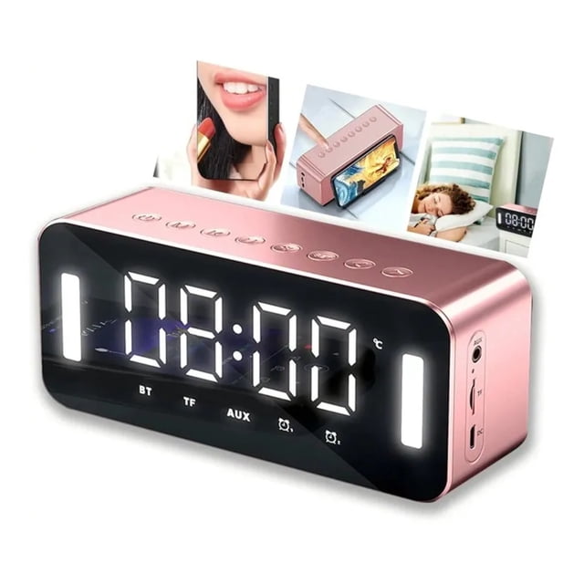 Reloj Despertador Digital Led Petukita Box Altavoz Bluetooth Radios Fm Smart
