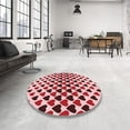 thumbnail image 4 of Ahgly Company Machine Washable Indoor Rectangle Transitional Deep Rose Pink Area Rugs, 8' x 10', 4 of 7
