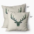 thumbnail image 2 of Simply Daisy 14" x 20" Cool Dude Holiday Reindeer Outdoor Throw Pillow, 2 of 2