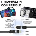 thumbnail image 2 of Rolling Square Incharge Xl Cable De Carga Múltiple 6 En 1 Con Alimentación De Carga Ultrarrápida De 100 W Cable Usb Y Usb-C Portátil 6,5 Pies/2 M Negro Urbano, 2 of 5
