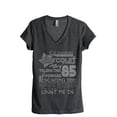 thumbnail image 1 of Starcourt Mall Upside Down Women's Fashion Relaxed V-Neck T-Shirt Tee Charcoal Grey Large, 1 of 3