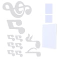 thumbnail image 4 of Crea tus propias pegatinas en relieve únicas para el fondo del dormitorio con notas musicales plateadas como decoración de pared, 4 of 8