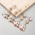thumbnail image 3 of Vintage Crystals Pendant Earring All-match Long Tassel Statement Earring for Bride, 3 of 4