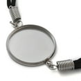 thumbnail image 2 of Faux Suede Double Cord Bracelet Making with 304 Stainless Steel Round Tray Stainless Steel color Black 7-1/4 inch(18.4cm) Tray: 20mm, 2 of 3