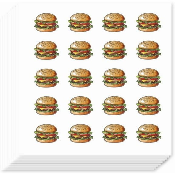 400Pcs Self-Adhesive Planner Stickers Hamburger Stickers FoodStickers Decals