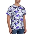 thumbnail image 2 of Bixox Men's Butterflies Printed Short Sleeve Skinny Athletic T-Shirt, 2 of 6