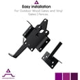 thumbnail image 7 of Stainless Steel Gate Latch for Vinyl and Wood Fence and Gates, Heavy Duty Stainless Steel Latch (White), 7 of 7