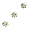 thumbnail image 4 of Justharion 1/2/3/5 Exquisite Simplicity Fake Flower Ball Arrangement Bouquet For Minimalist Décor white 3PCS, 4 of 6