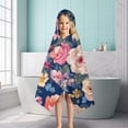 thumbnail image 6 of Pioneer Flower Floral Print Pattern Hooded Bath Towel，50"x30" for Ages 3 To 12 Kids, Quick Dry Lightweight Soft Microfiber Hood Beach Towel Cover Up for Kids, 6 of 7