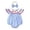 Blue, variant on HNMKIU Girls Bodysuits - Girls Fly Sleeve Romper with Independence Day Prints Blue,12-18 Months